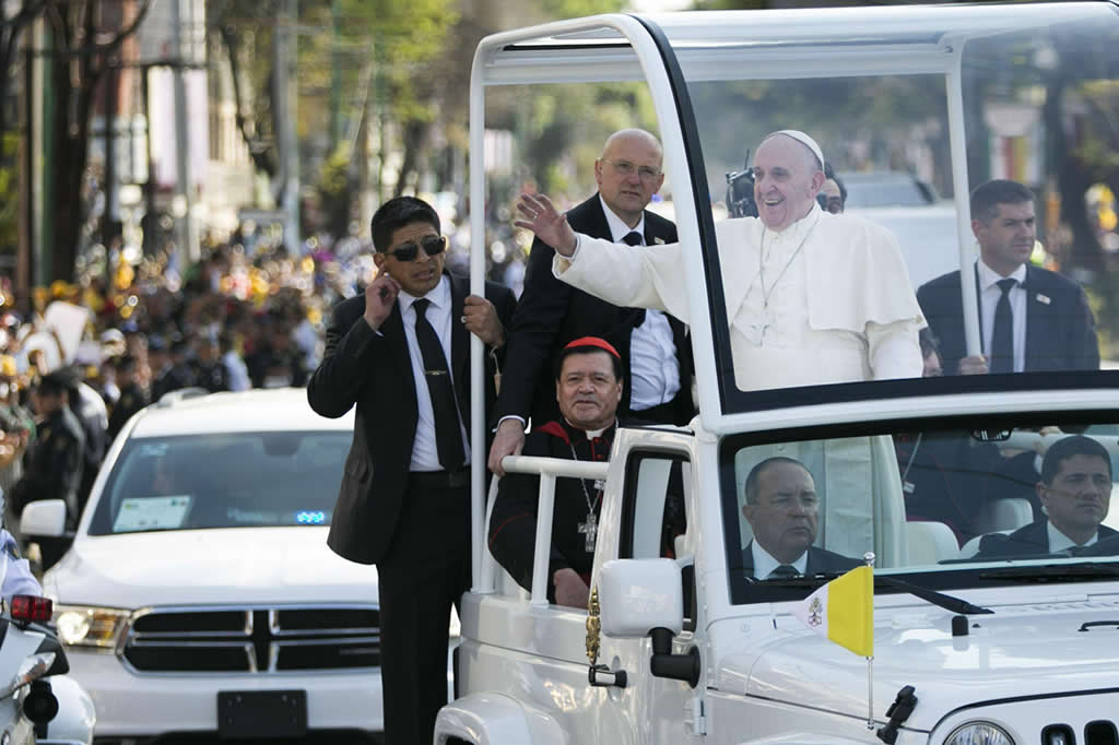 Corredores viales para la visita del Papa